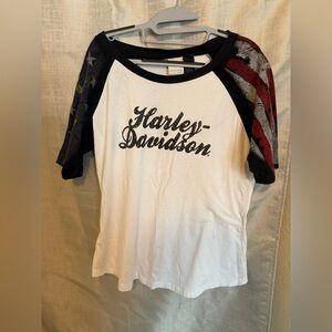 Harley-Davidson Black and White Graphic Tee